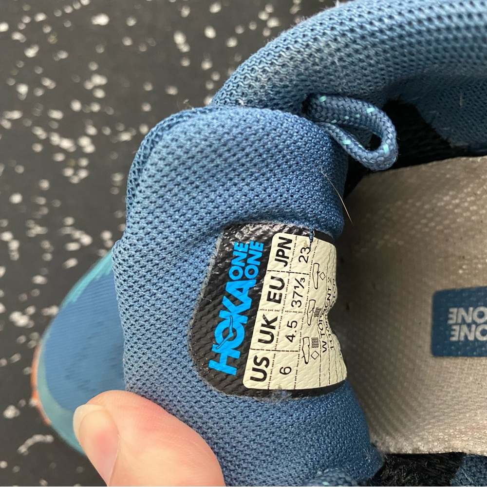 Hoka One One Torrent 2 Women's Teal and Coral Athletic Shoes Size 6 - Picture 7 of 8